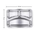 Thumbnail 3 of Empress World ถาดหลุมสแตนเลส 3 ช่อง รุ่น A ฝาปิดพลาสติก x 12