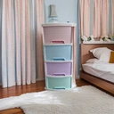 Thumbnail 5 of ตู้ลิ้นชักคุ้มค่าใหญ่ 4 ชั้น หน้าเรียบลิ้นชัก คละสีพาสเทล รุ่น A-002-23