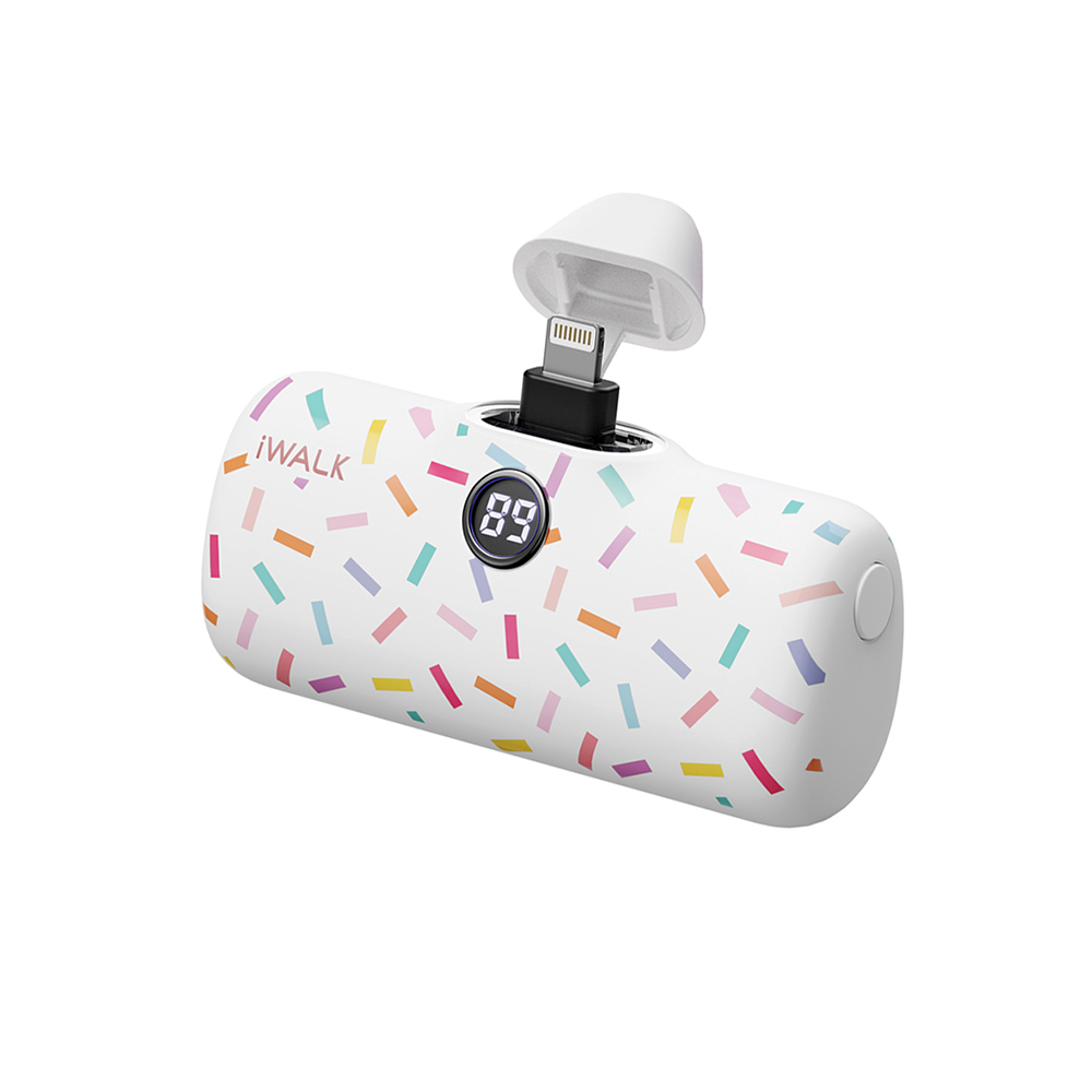 iWALK LinkPod Pro5000PL แบตสํารองไร้สายFastCharge ใช้กับiPhoneทุกรุ่น (ยกเว้น *iPhone16,15*) White-Candy