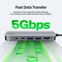 Thumbnail 4 of Belkin (NEW) ฮับมัลติพอร์ต 7-in-1 Connect Multiport Hub ความคมชัดสูงได้ถึง 4K@60Hz ถ่ายโอนข้อมูล 5Gbps รุ่น AVC009-V2