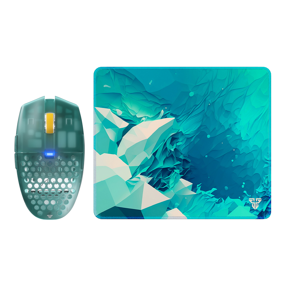 FANTECH WIRELESS MOUSE (เมาส์ไร้สาย) ARIA XD7 ATOMIC + AGILE GAMING MOUSE PAD M (BLUE)