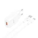 Thumbnail 2 of คิวพลัส อะแดปเตอร์ Wall Charger USB-A 12 วัตต์ พร้อมสายชาร์จ Type-C สีขาว