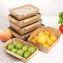 Thumbnail 5 of ลิงกล่องแก้ว กล่องอาหาร กล่องกระดาษเหลี่ยมพร้อมฝา 1 ช่อง DG500 ขนาด 500 มล. [ยกลัง 200 ชุด]