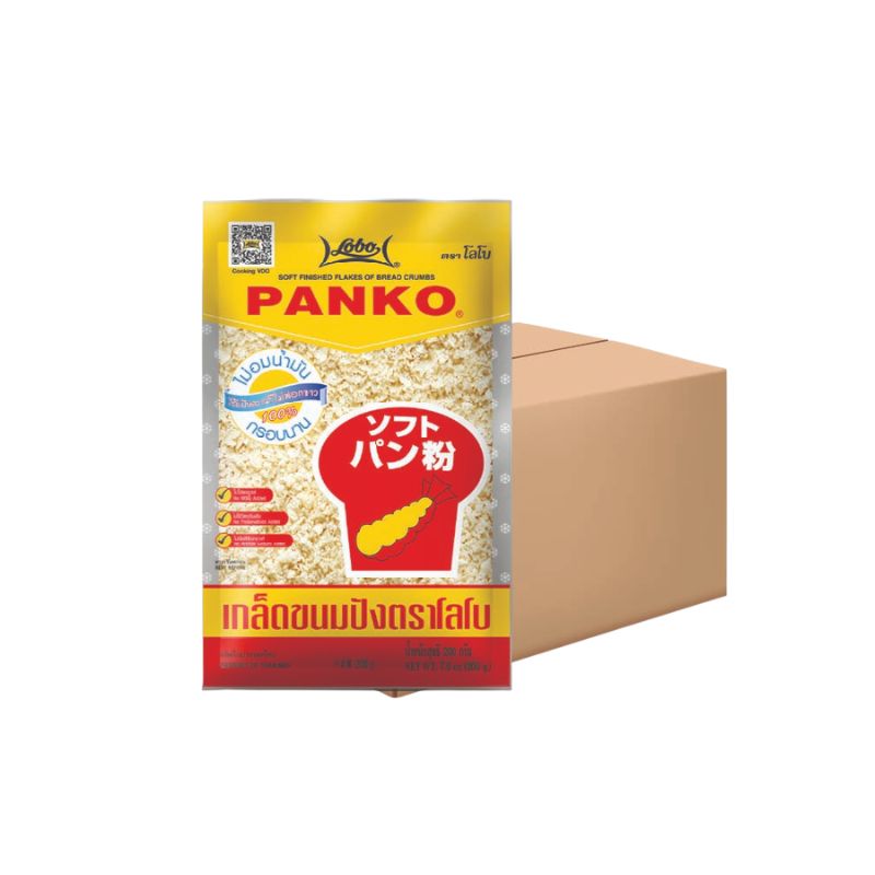 ขายยกกล่อง! LOBO โลโบ เกล็ดขนมปัง PANKO ขนาด 200 กรัม (กล่อง 12 ซอง)
