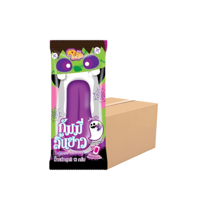 TONGUE GUMMY GRAPE FLAVOR (PIPP BRAND) 13g x 12 pcs x 24 pack