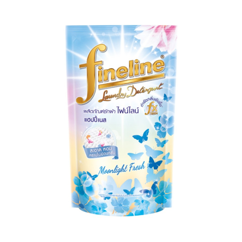 Fineline Liquid Detergent Happiness Moonlight Fresh 400 ML. Blue