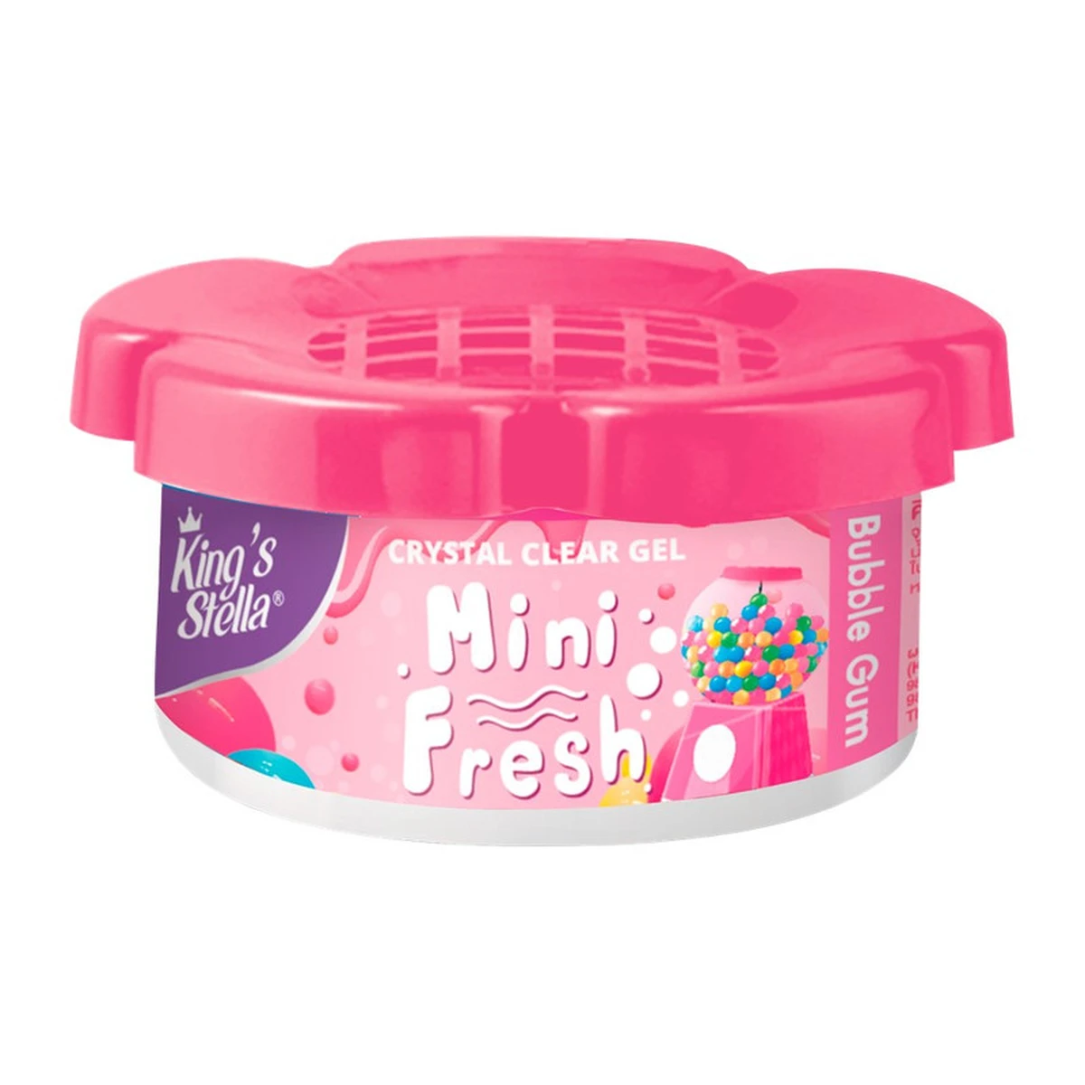 King's Stella (คิงส์สเตลล่า) MINI FRESH GEL เจลน้ําหอม เจลหอมปรับอากาศ เจลปรับอากาศ กลิ่นหอม กระปุกดอกไม้ 60g Bubble Gum 60g.