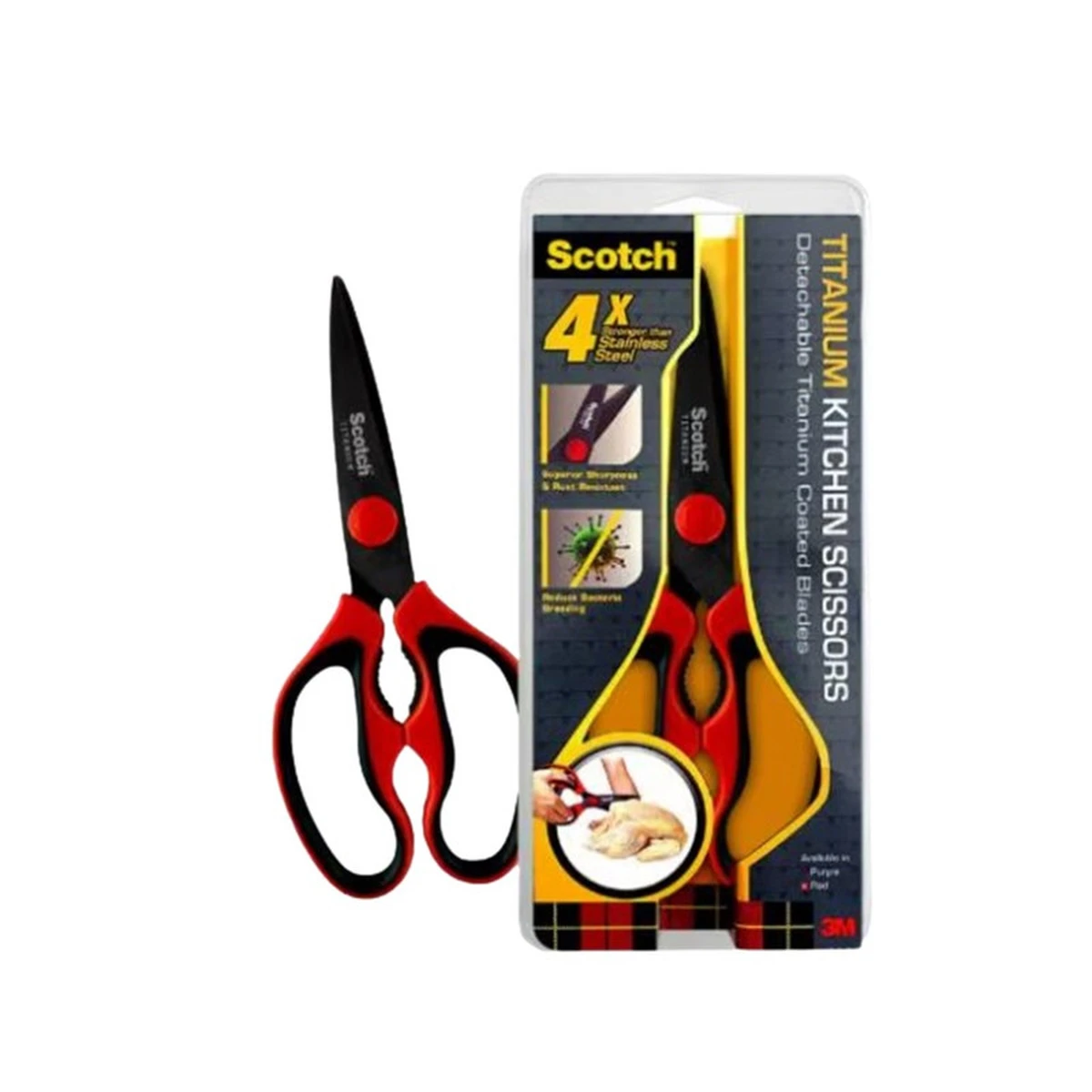 SCOTHC Detachable Titanium Kitchen Scissors KS-DTR Red