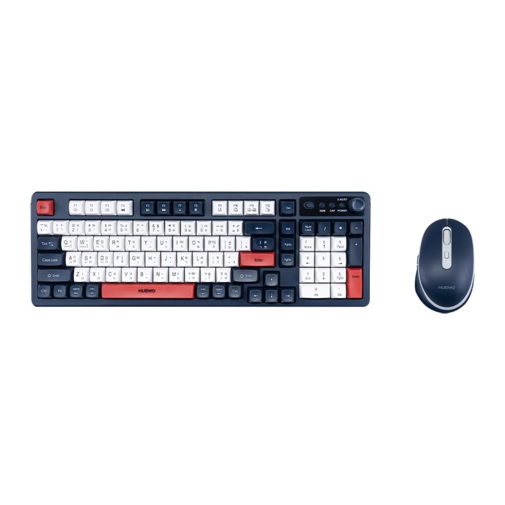 NUBWO Wireless & Bluetooth Combo Set Model NKM647 Dark Blue