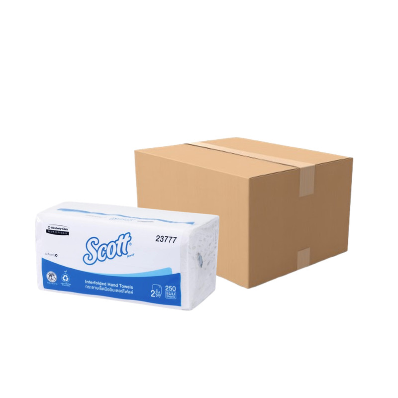 SCOTT Interfold Towels 2 Ply 20.7 x 20.2 cm 250 Sheets x 24