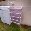 Thumbnail 3 of ตะกร้าชั้นวางเหลี่ยมอเนกประสงค์ 5 ชั้น สีม่วง ขนาด 51x41x95 ซม. ใหญ่ รุ่น BK-136-1