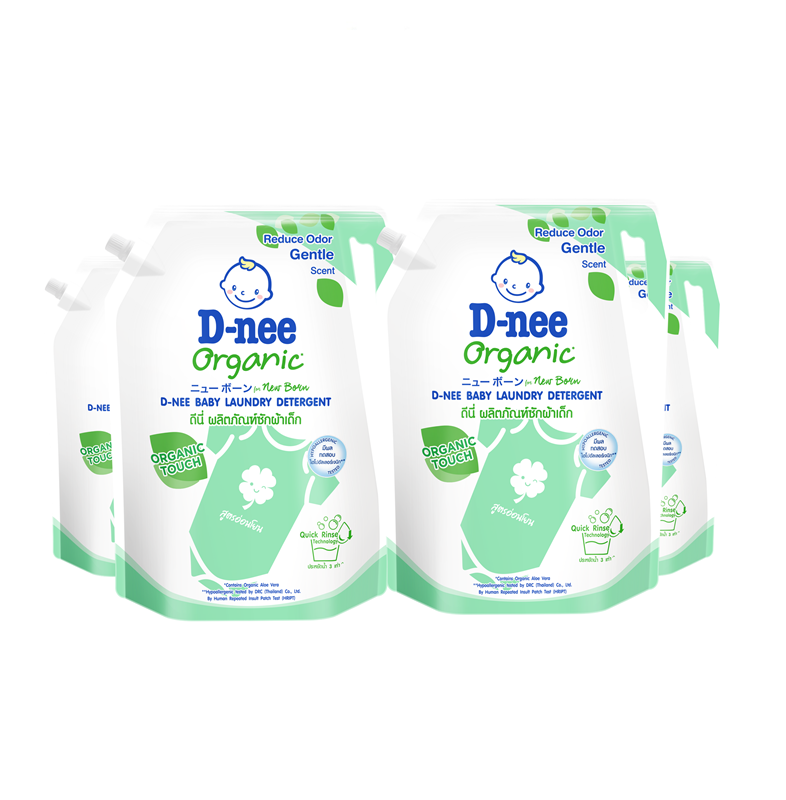 [Case] D-nee Baby Laundry Detergent Organic Touch 3600ml x4.,Green