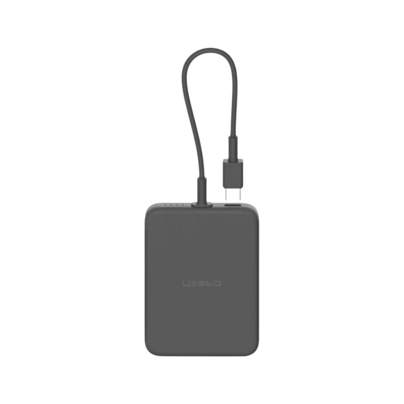 Orsen by Eloop E51 Line แบตสํารอง มีสายในตัว 4200mAh ชาร์จ 2.4A 12W Power Bank ของแท้ Type C Black