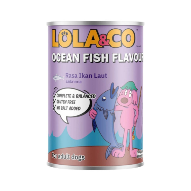 Lola&Co โลล่าแอนโค อาหารกระป๋องสําหรับสุนัข สูตร Complete and Balance ขนาด 400g LD08-รสปลาทะเล