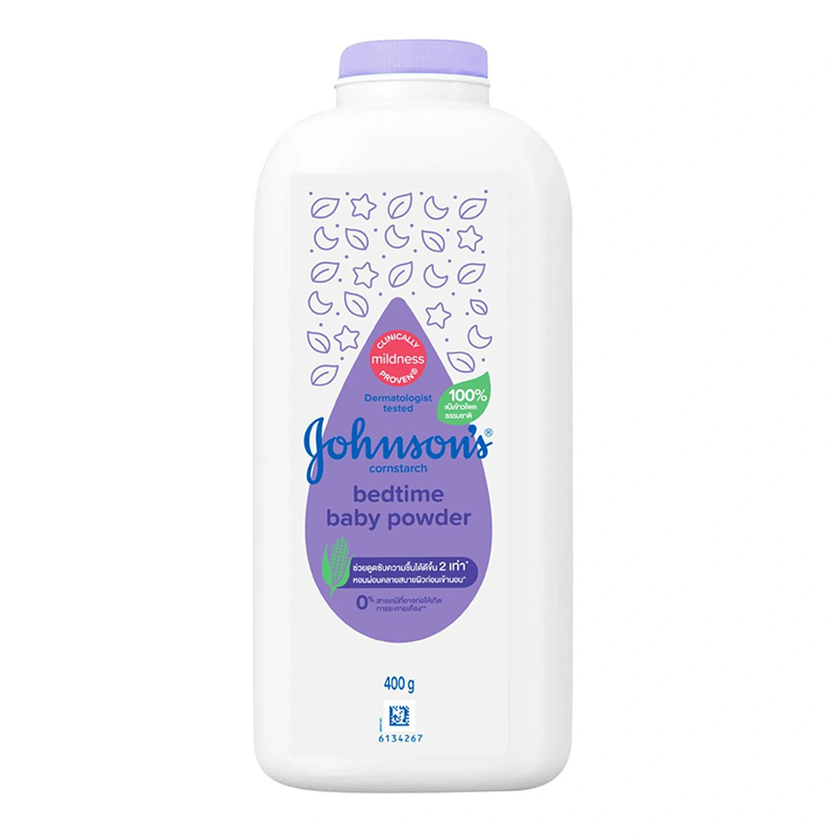 JOHNSON'S Cornstarch Bedtime Baby Powder 400 g