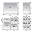 Thumbnail 2 of ถาดอาหารสแตนเลส GN1/9 สูง200มม NTS1-GN21200
