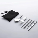Thumbnail 3 of ชุดช้อนส้อมสแตนเลสพับได้พกพา || Stainless Steel Foldable Cutlery Set (Fork - Spoon)