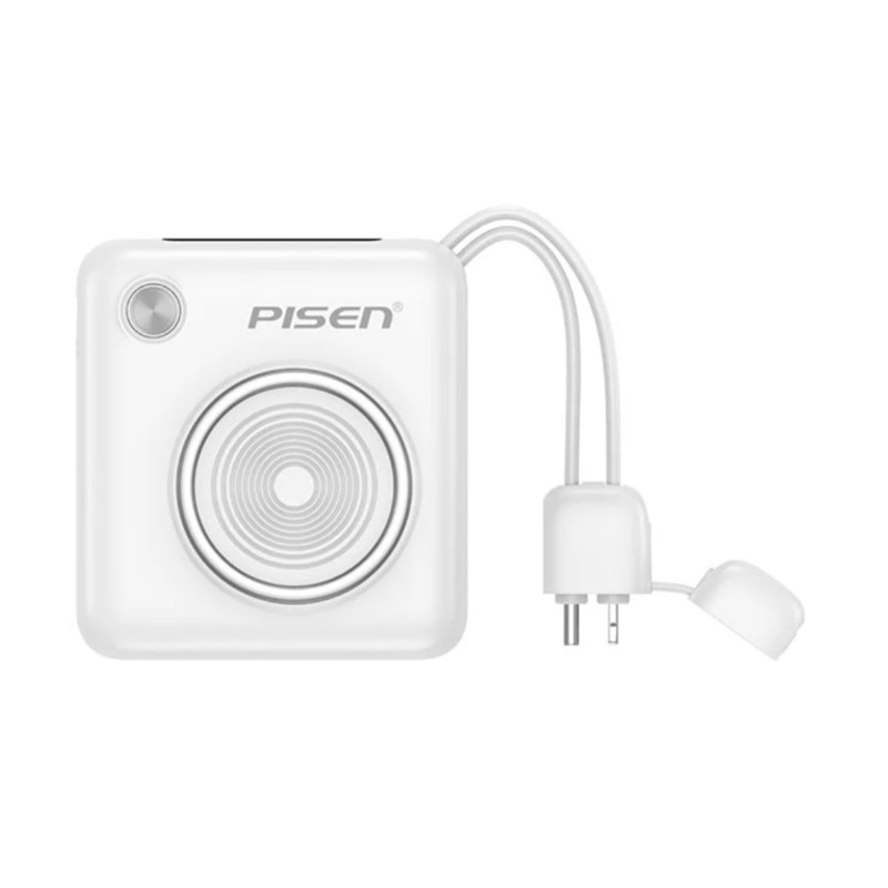 Pisen แบตสํารองมินิ ชาร์จเร็วไอโฟน 16 ความจุ 10,000mAh มีสายในตัว พกขึ้นเครื่องบินได้ Power Retro 22.5W รุ่น TP-D105