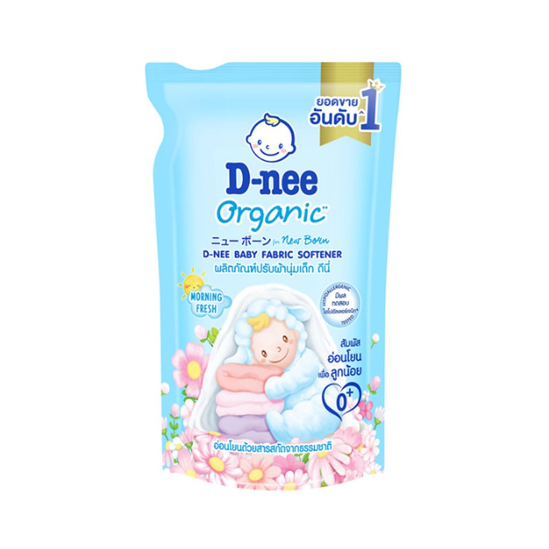 D-nee Baby Fabric Softener Organic Morning Fresh 530 ML. Blue