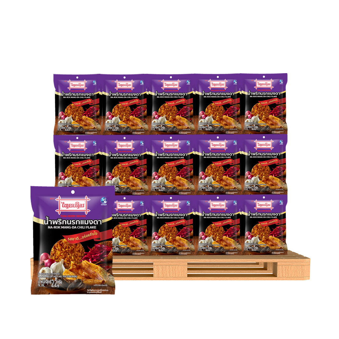 น้ำพริกนรกแมงดา ตราไทยเดิม 22 ก. (50 ลัง)