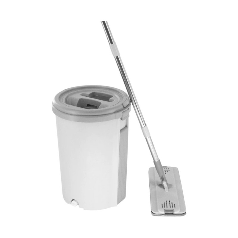 Homemi ชุดม็อบรีดน้ํา Flat Mop ม็อบถูพื้น ม็อบรีดน้ํา (HM0069-P-WH)