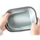 Thumbnail 5 of กล่องข้าวซิลิโคนพับได้-เขียว || Foldable Silicone Lunch Box - Nordic Green