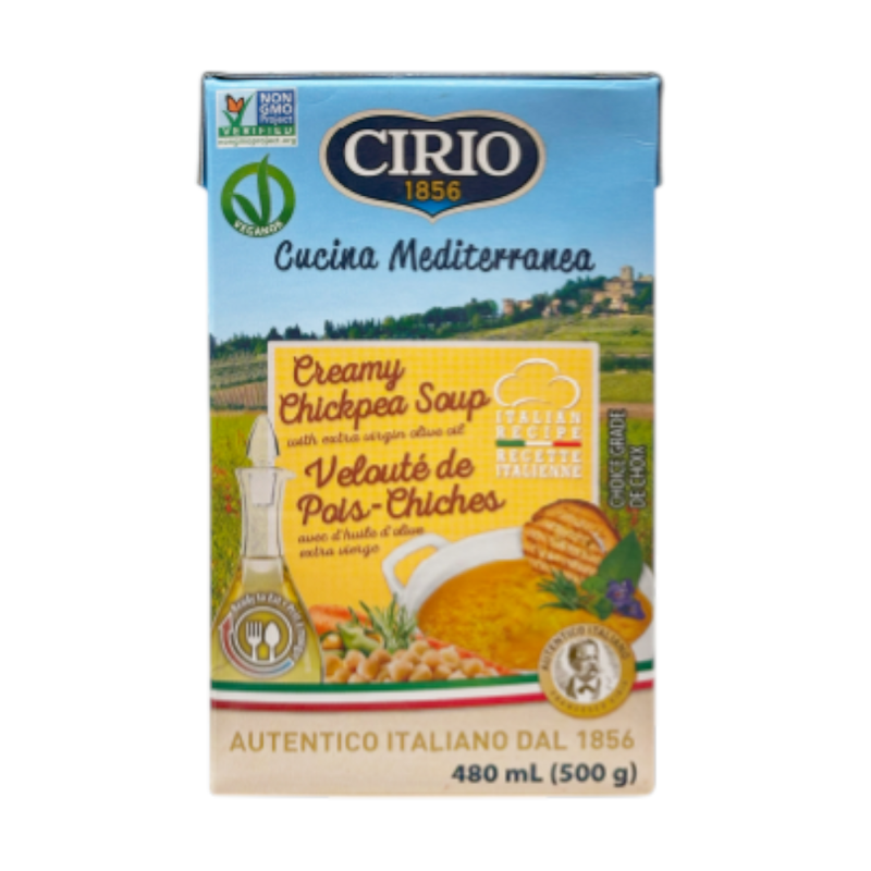 CIRIO Creamy soup 3 รสชาติ ซุปครีมสําเร็จรูป มะเขือเทศ / ถั่วบอร์ลอตติ / ถั่วลูกไก่ พร้อมทาน 500 กรัม ถั่วลูกไก่