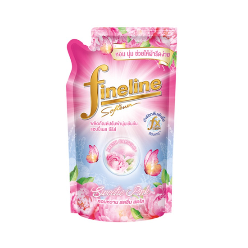 Fineline Fabric Softner Happiness Sweetie Pink 450 ML. Pink