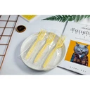 Thumbnail 2 of Hokogogreen ชุดส้อมมีดพลาสติก แพ็คคู่ ส้อมมีดใช้แล้วทิ้ง ส้อม มีด พลาสติก สีสันสดใส ยาว 7 นิ้ว สีเหลือง (แพ็ค 50 ชิ้น)