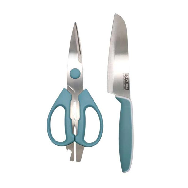 ZEBRA Non-Stick Knife 5" and Scissors 8"