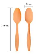 Thumbnail 2 of Hokogogreen ช้อนพลาสติก สีพาสเทล ช้อนน่ารัก พลาสติกย่อยสลาย ช้อนพลาสติกยาว ช้อนใช้แล้วทิ้ง ยาว 7 นิ้ว ซิลถุง สีชมพู (แพ็ค 50 ชิ้น)