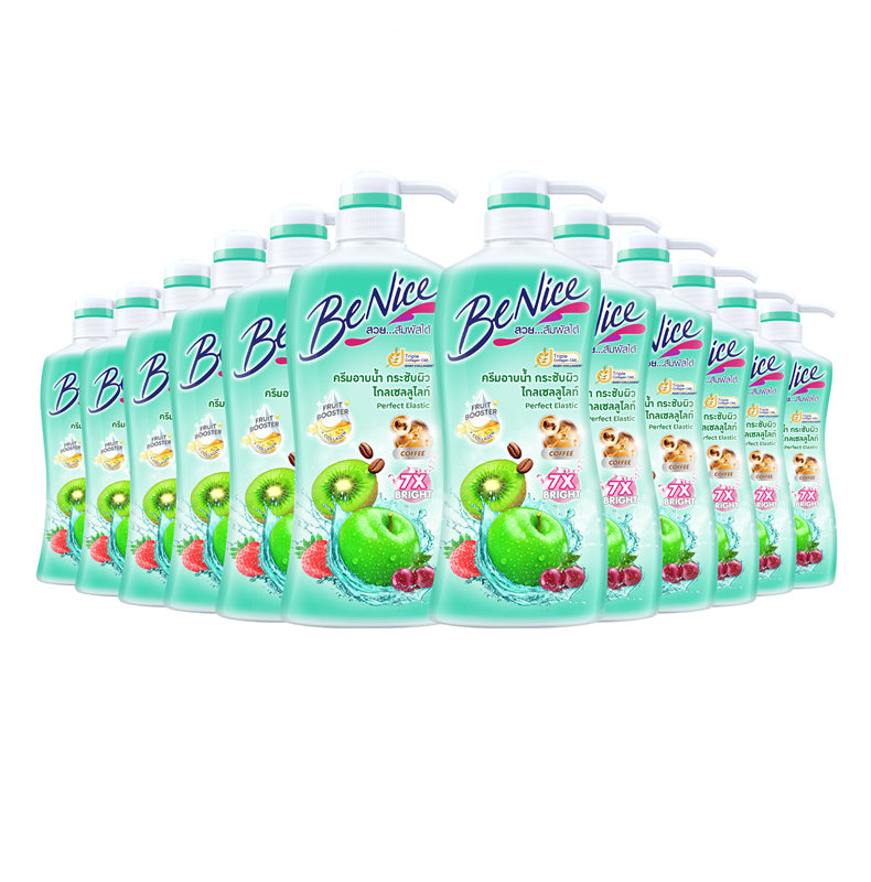 [Case] BeNice Perfect Elastic Shower Cream 400ml. x12, Green