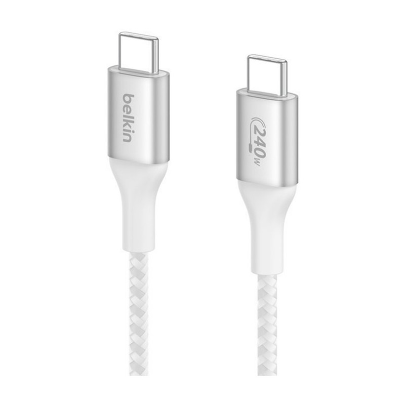 Belkin สายชาร์จเร็วแบบเชือกถัก C to C PD3.1 240W/5A รองรับไอโฟน16-15 MacBook Laptops Tablets รุ่น CAB015