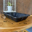 Thumbnail 2 of Matapat กล่องสเต็ก () กล่องสลัดโรล สีดำ ฝาใส 1 ช่อง 1400มล. กล่องอาหารจัมโบ้ เดลิเวอรี่ FoodGrade เข้าไมโครเวฟได้ (แพค 25 ชิ้น