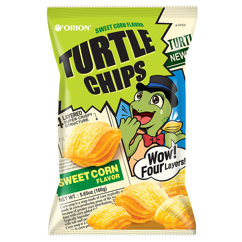 ORION Turtle Chips Sweet Corn Flavor 160 g