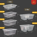 Thumbnail 3 of Matapat EF กล่องข้าว 500/650/750/1000 มล. (เหลี่ยม EF 1000ml.) กล่องข้าวใส 1ช่อง 2ช่อง รุ่น food grade วางซ้อนกันได้หลายชั้น take away box (25ชุด)