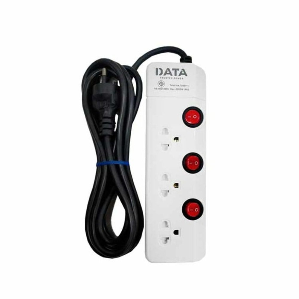 DATA Plug 3 Way 3 Switch 5M. TIS HM3359M5W White