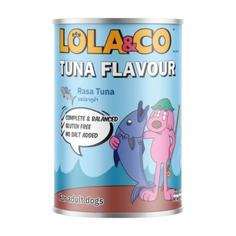 Lola&Co โลล่าแอนโค อาหารกระป๋องสําหรับสุนัข สูตร Complete and Balance ขนาด 400g LD07-รสปลาทูน่า
