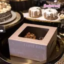 Thumbnail 5 of Boxjourney กล่องเค้ก 1 ปอนด์ กระดาษคราฟ ไอเลิฟเค้ก (20 ใบ/แพค)