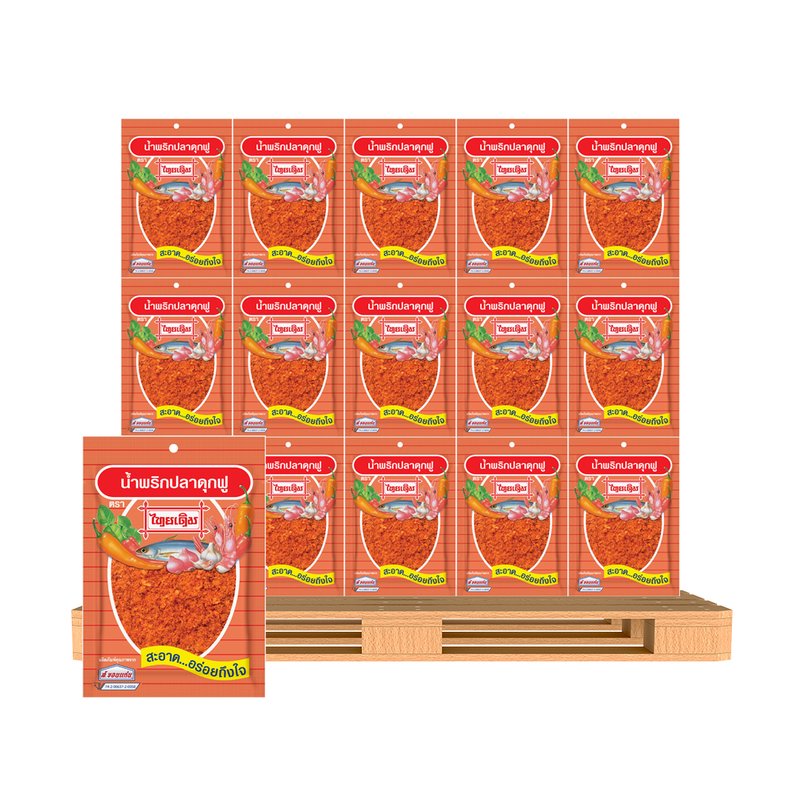 น้ำพริกปลาดุกฟู ตราไทยเดิม 22 ก. (50 ลัง)