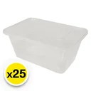 Thumbnail 1 of เอโร่ กล่องอาหาร พร้อมฝาพีพี ใส 1 ล. x 25