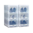 Thumbnail 1 of ซุปเปอร์ ล็อค กล่องรองเท้า พลาสติกแข็ง เปิดฝาหน้า ใส่รองเท้าได้ทุกขนาด รุ่น SUPER BOX 5660 สีเทา x 6