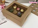 Thumbnail 1 of Boxjourney กล่องคัพเค้ก 12 ชิ้น ทรงสูง คราฟ (พร้อมฐาน) (20 ใบ/แพค)