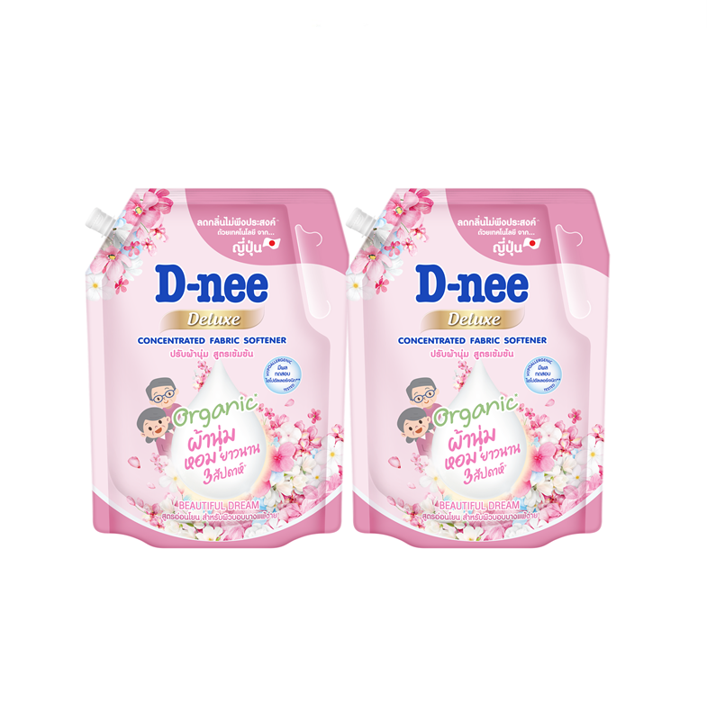 [Pack2] D-nee Deluxe Fabric Softener 1,000ml. x2,  Pink