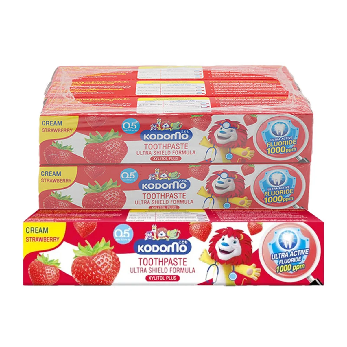 KODOMO Cream Toothpaste Strawberry Flavor 40 g x 6
