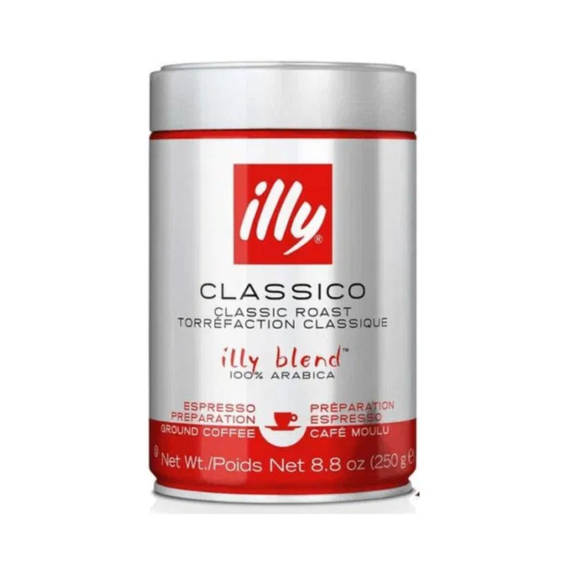 illy Ground Espresso Classico Coffee – Medium Roast (250 Grams)