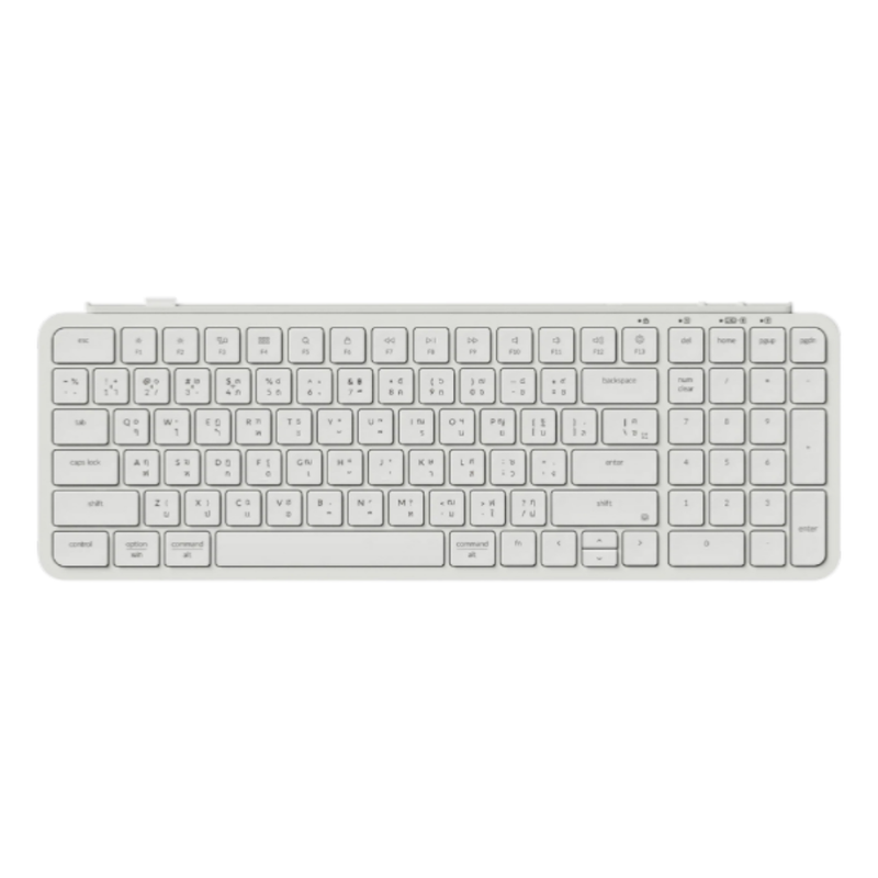 WIRELESS KEYBOARD (คีย์บอร์ดไร้สาย) KEYCHRON B2 PRO - SCISSOR SWITCH NON-BACKLIT EN/TH IVORY WHITE