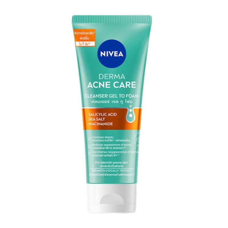 Nivea Derma Acne Care Cleanser Gel To Foam 90 Ml