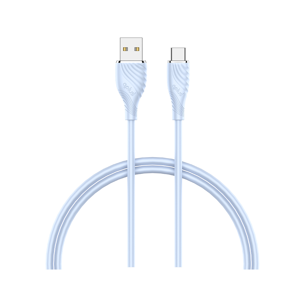 QPLUS USB-A to USB-C Cable 3A 1M. T3 Light blue
