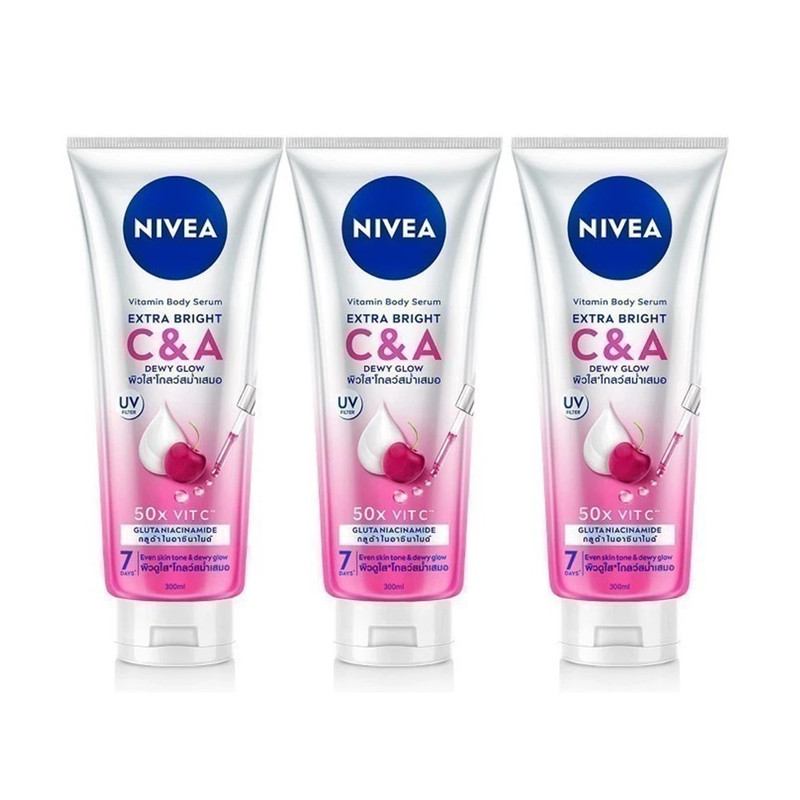 Nivea Vitamin Body Serum Extra Bright C and A 300 ml x 3
